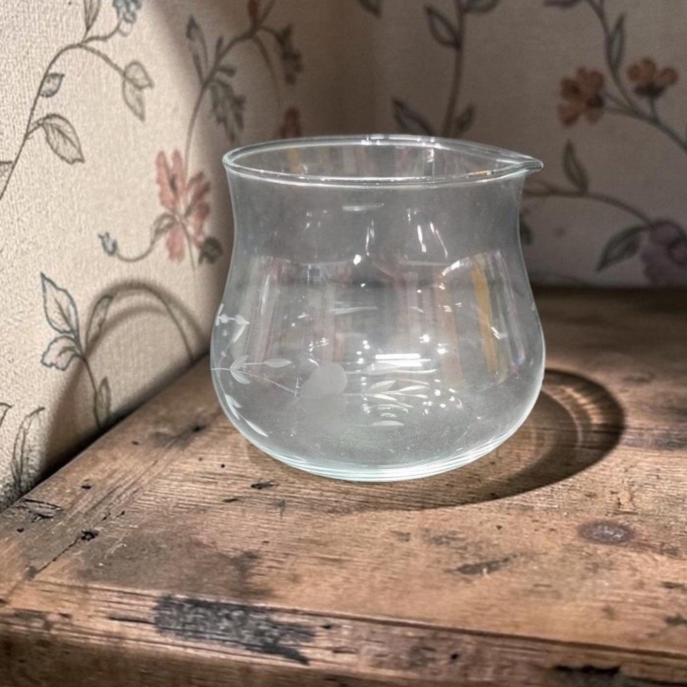 Princess House Heritage Creamer, Vintage Etched Pitcher, Floral‎ Kitchenware